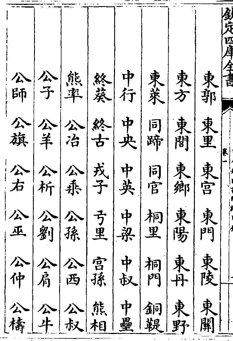 欽定四庫全書》本《古今姓氏書辯證》 (圖書館) - 中國哲學書電子化計劃